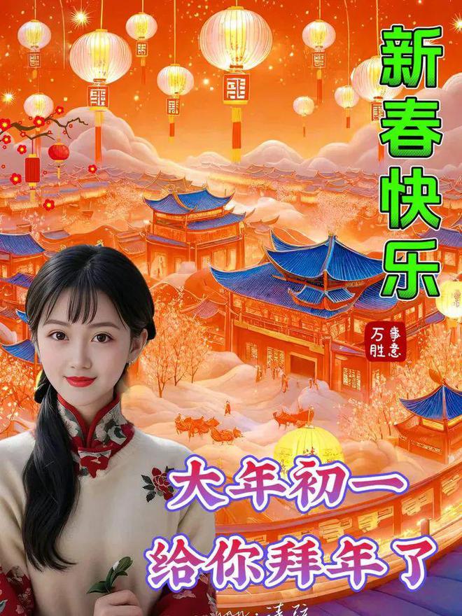2月10日春節快樂今日大年初一龍年春節快樂祝福語圖片表情大全愿君新年吉祥安康FB體育 FB體育平臺愿君龍年大吉(圖6)